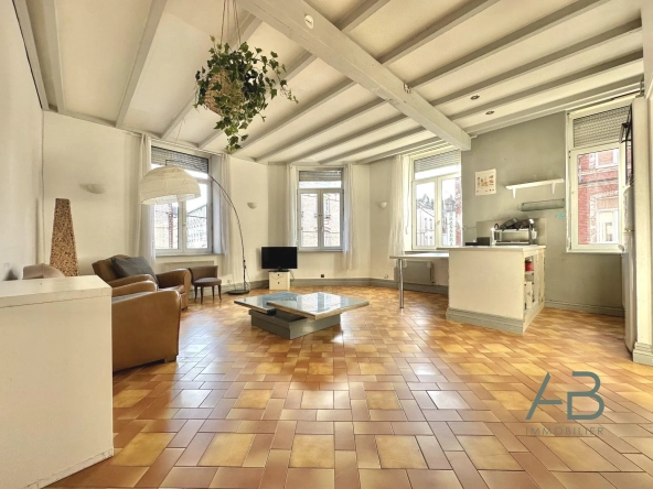 A vendre à Lille Wazemmes, bel appartement T3 lumineux de 71 m²