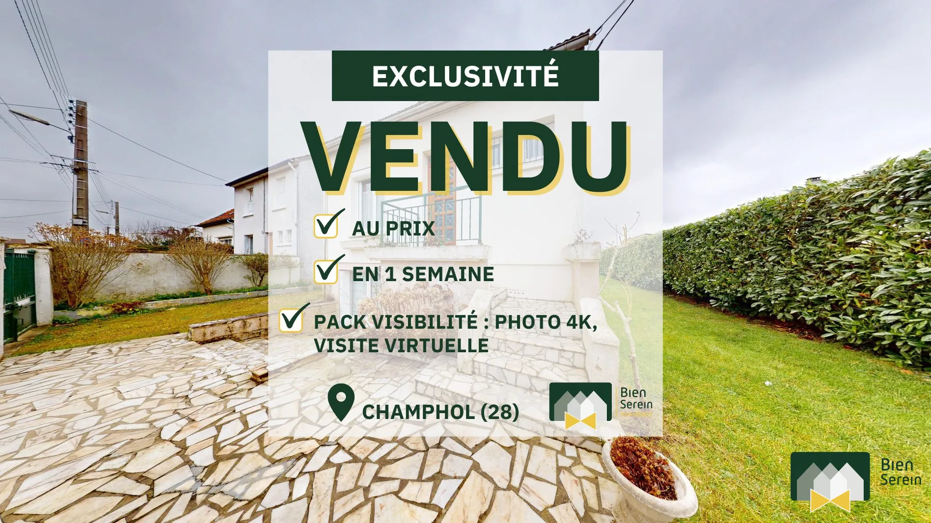 Maison familiale avec sous-sol et garages à Champhol, parfait premier achat 