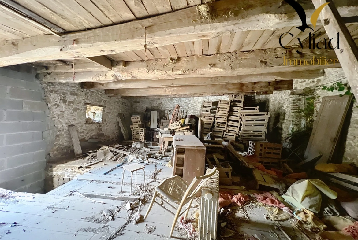Grande grange en pierre à rénover à Saint-Père Marc en Poulet 