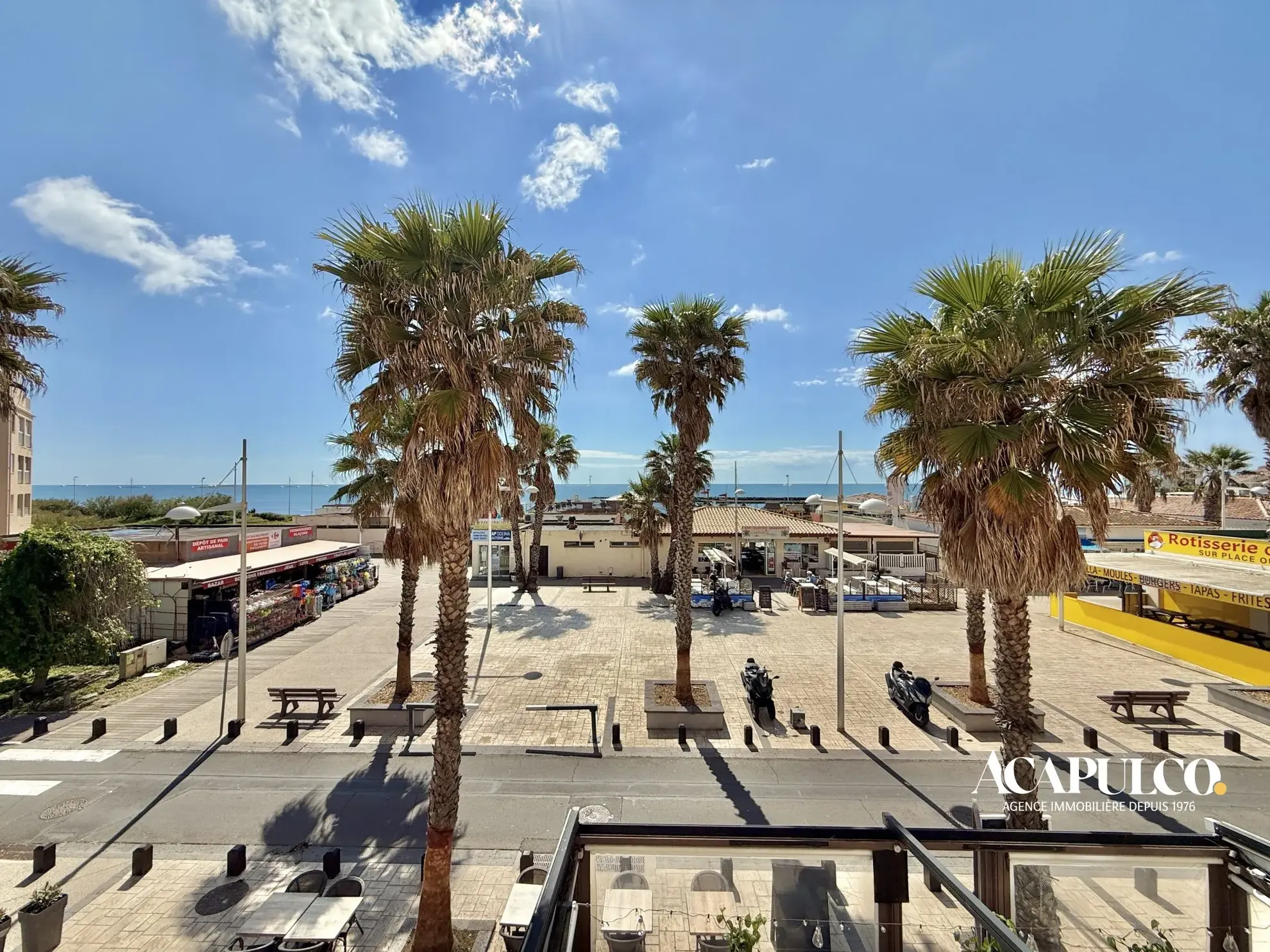 Studio avec vue mer face à la plage du Môle à Cap d'Agde 