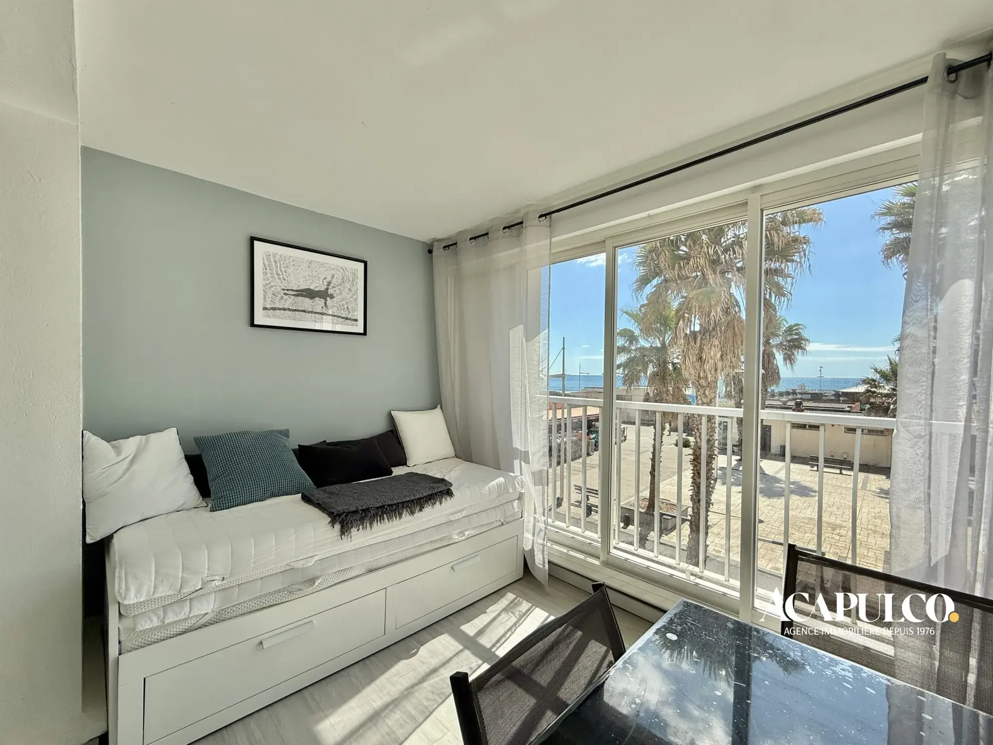 Studio avec vue mer face à la plage du Môle à Cap d'Agde 