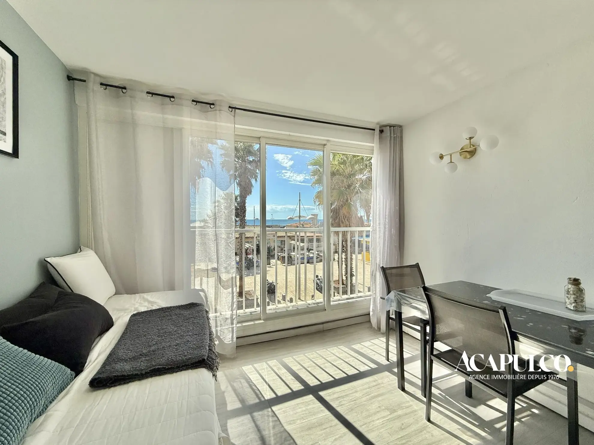 Studio avec vue mer face à la plage du Môle à Cap d'Agde 