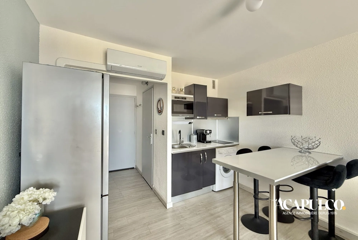 Studio avec vue mer face à la plage du Môle à Cap d'Agde 
