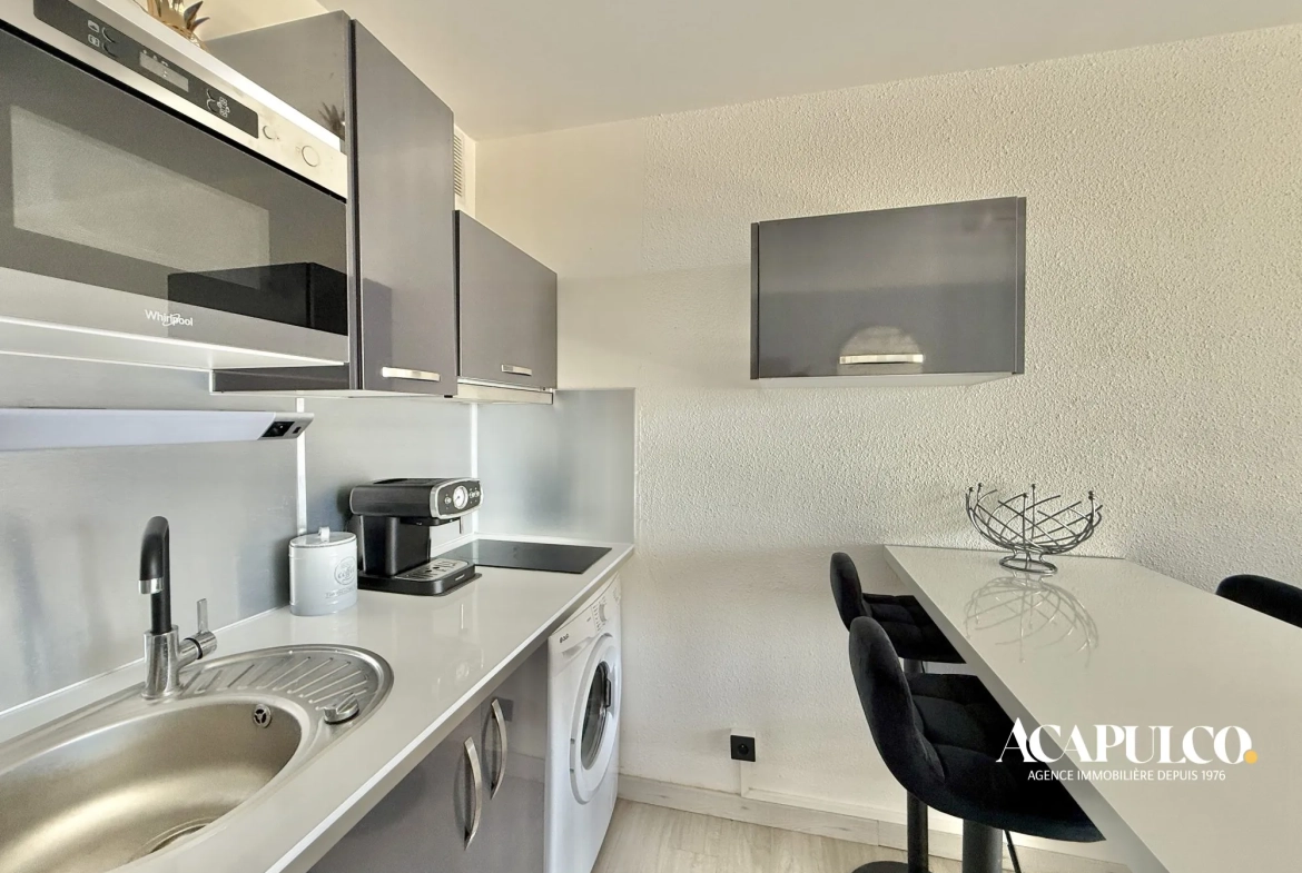 Studio avec vue mer face à la plage du Môle à Cap d'Agde 
