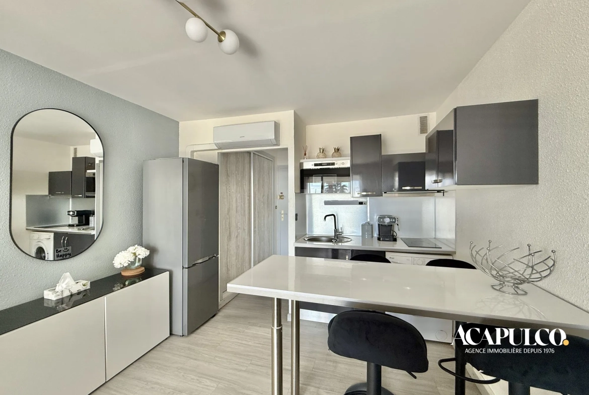 Studio avec vue mer face à la plage du Môle à Cap d'Agde 