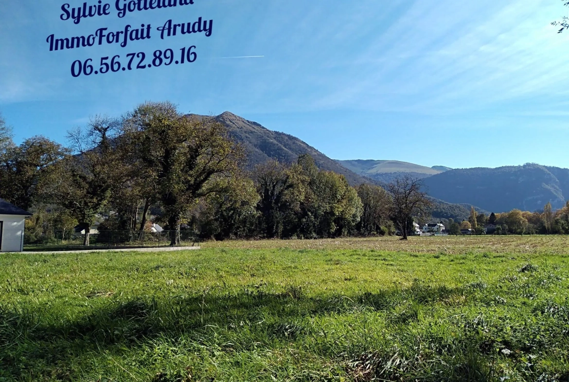 Terrain plat 753 M2 Beau terrain plat de 753 m² à Louvie-Juzon avec vue sur les montagnes 