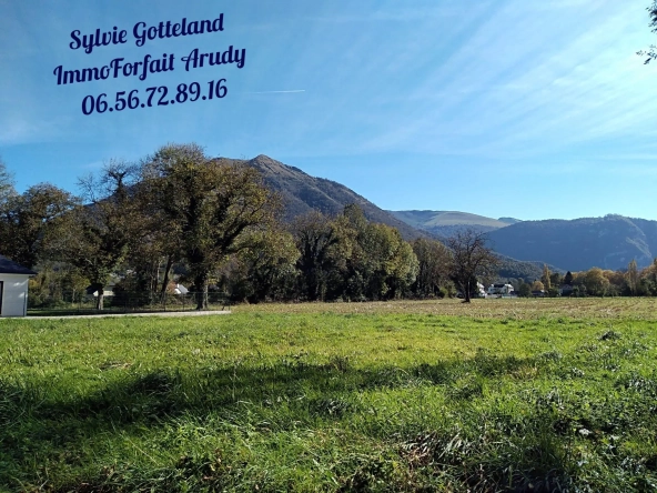 Terrain plat 753 M2 Beau terrain plat de 753 m² à Louvie-Juzon avec vue sur les montagnes