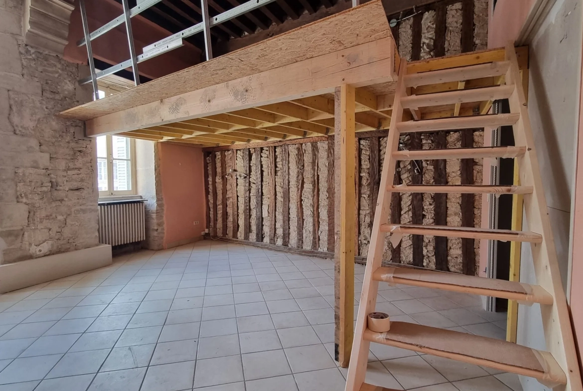 À vendre à Dijon : plateau de 60m² à aménager dans un immeuble ancien 