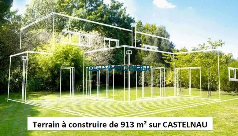 Terrain constructible de 913 m² à Castelnau-d'Estrétefonds, proche Toulouse 