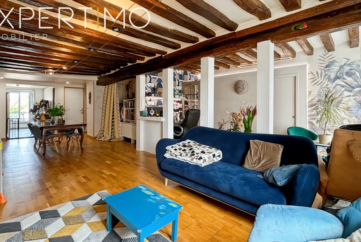 Appartement lumineux de 125 m² à Etampes avec 3 chambres, garage et potentiel de 4 chambres 