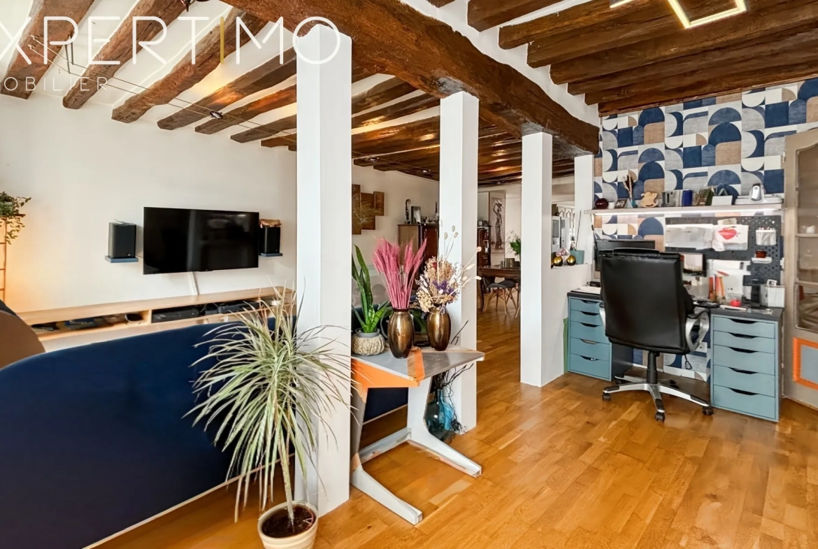 Appartement lumineux de 125 m² à Etampes avec 3 chambres, garage et potentiel de 4 chambres 