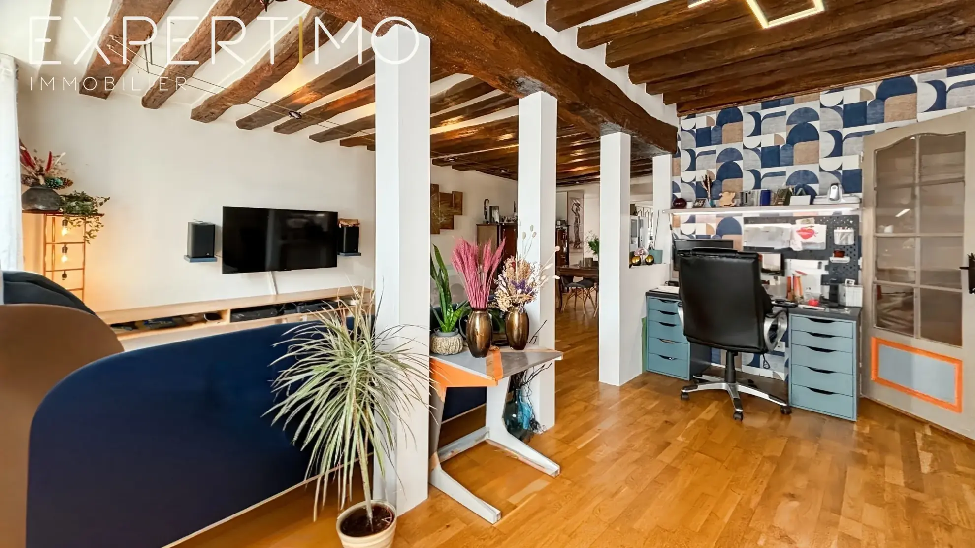 Appartement lumineux de 125 m² à Etampes avec 3 chambres, garage et potentiel de 4 chambres 