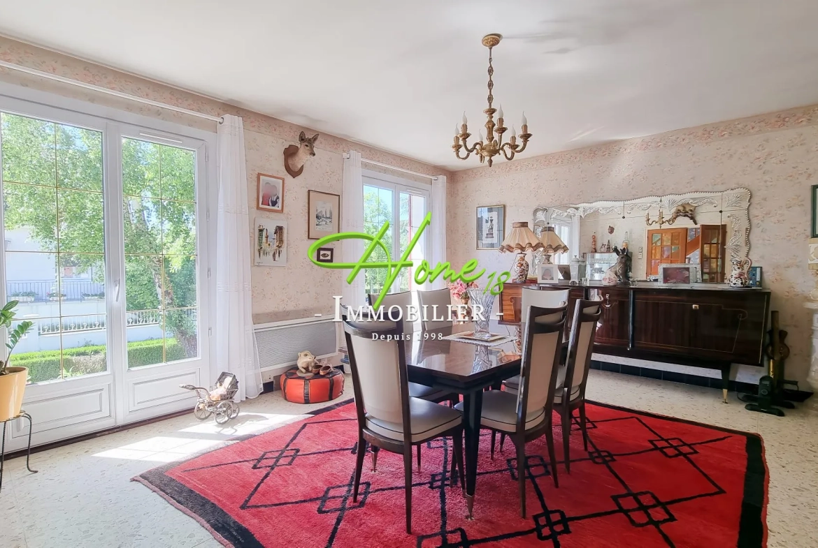 Maison à vendre à Fussy proche Bourges avec terrasse et sous-sol complet 