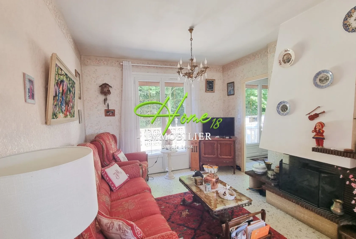 Maison à vendre à Fussy proche Bourges avec terrasse et sous-sol complet 