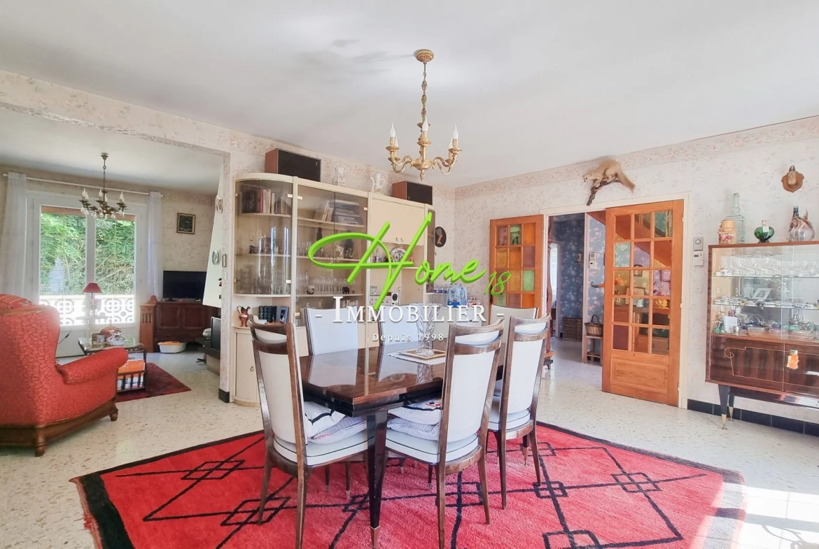 Maison à vendre à Fussy proche Bourges avec terrasse et sous-sol complet 
