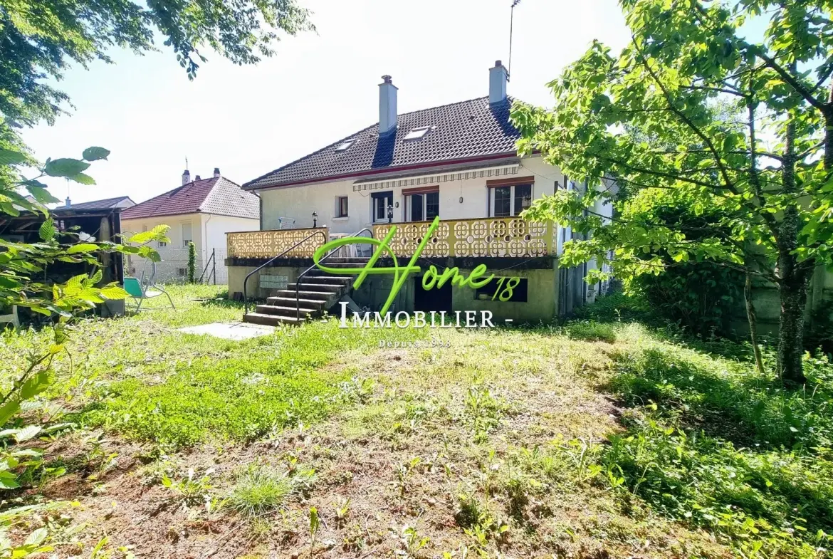 Maison à vendre à Fussy proche Bourges avec terrasse et sous-sol complet 