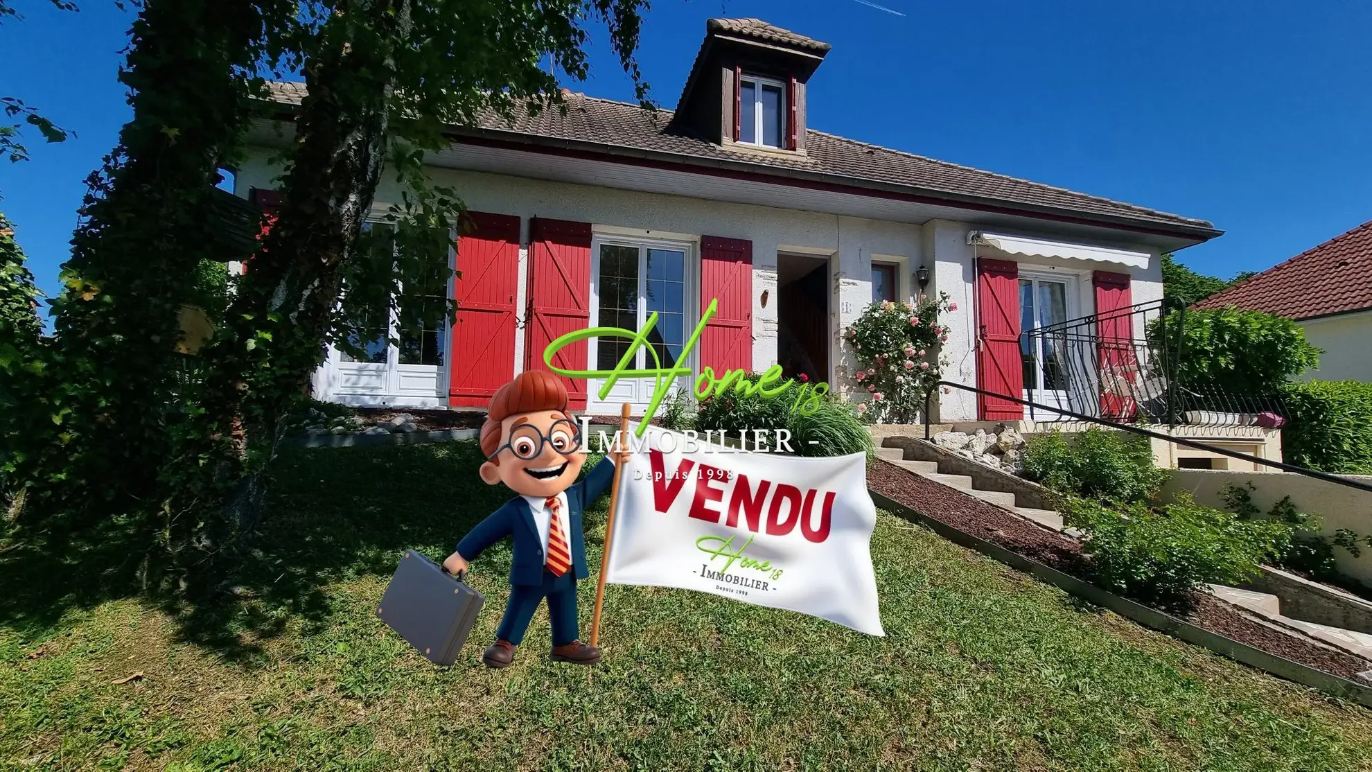 Maison à vendre à Fussy proche Bourges avec terrasse et sous-sol complet 