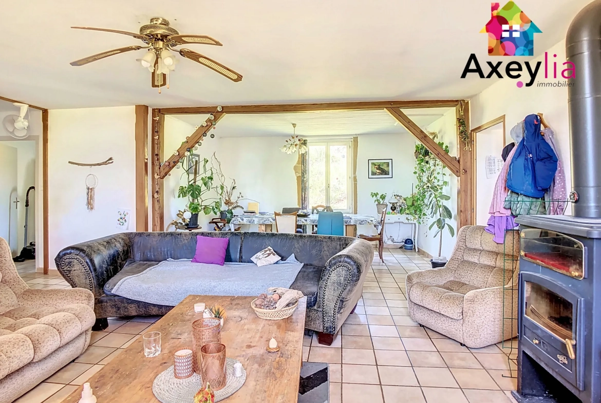 Maison familiale de plain-pied avec grand terrain à Rigny-sur-Arroux 