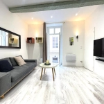 Salon - appartement T2 centre ville Nîmes Appartement T2 rénové et meublé de 38 m² en centre-ville de Nîmes