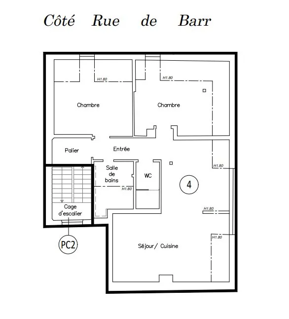 Appartement 3 pièces de 71 m² à vendre à Schiltigheim avec cave et grenier 