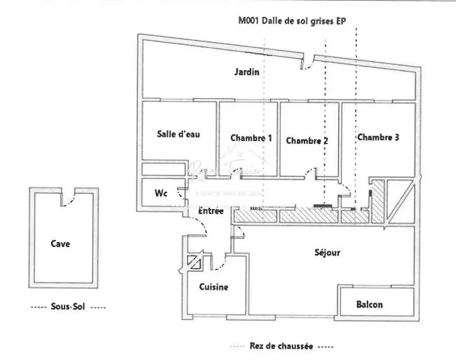 PLAN DE L APPARTEMENT  Appartement T4 à vendre à Châtellerault - 82 m², proche centre-ville 