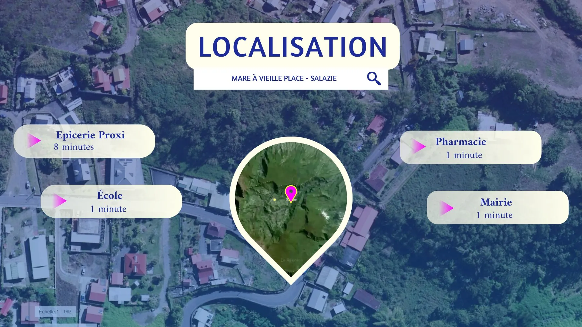 Terrain à vendre à Salazie avec maisons à rénover et potentiel de construction 