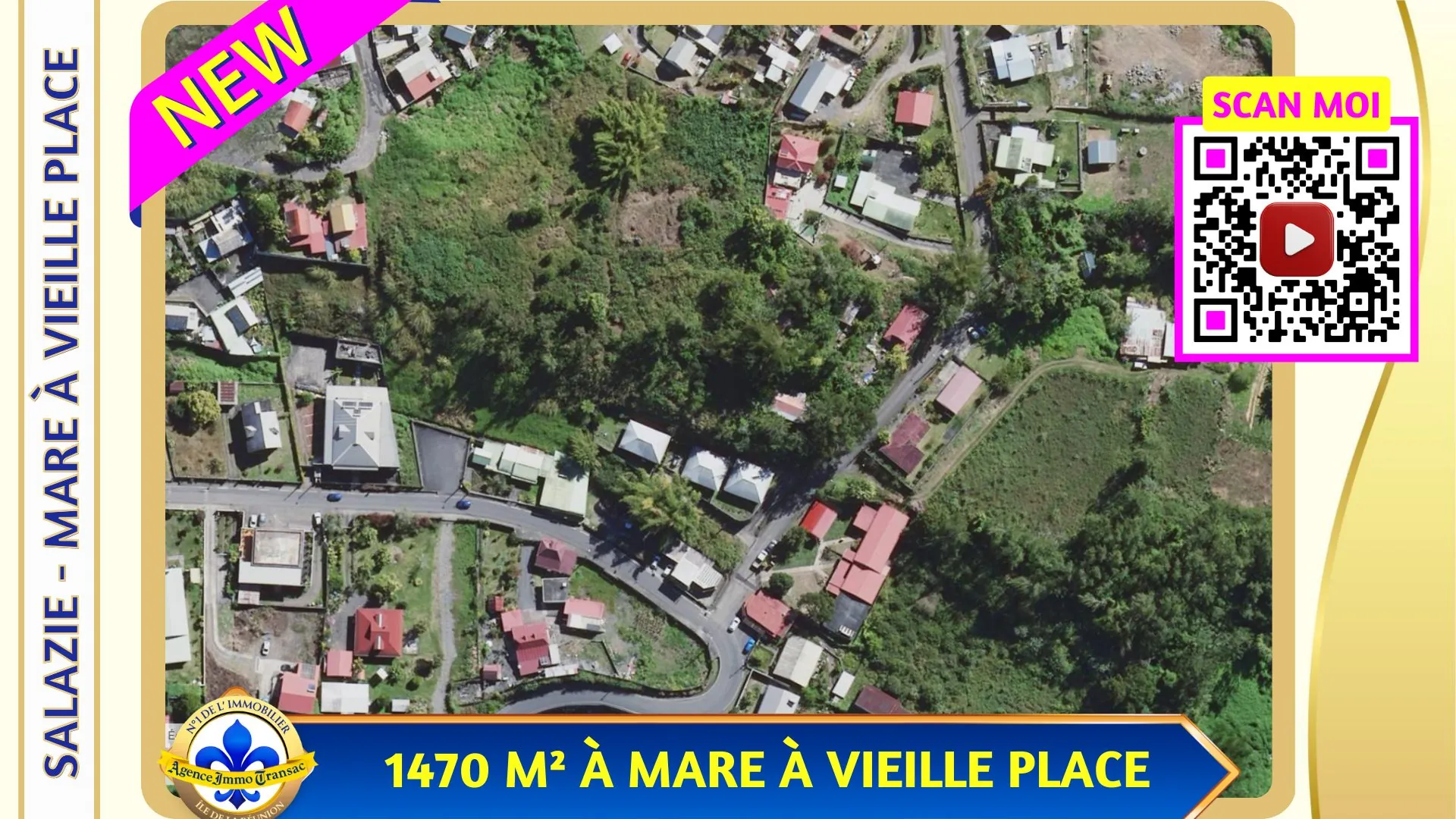 Terrain à vendre à Salazie avec maisons à rénover et potentiel de construction 
