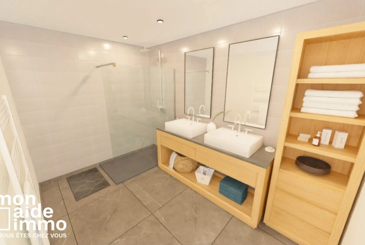 Maison de ville à rénover de 120 m² à Naujan et Postiac avec cour et parking privé 