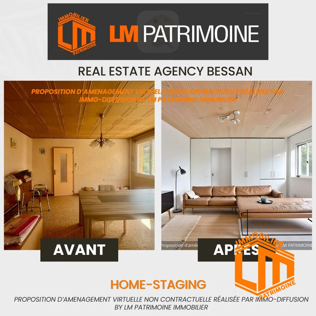 salle à manger Maison de plain-pied à rénover à BESSAN, 4 chambres, emplacement stratégique 