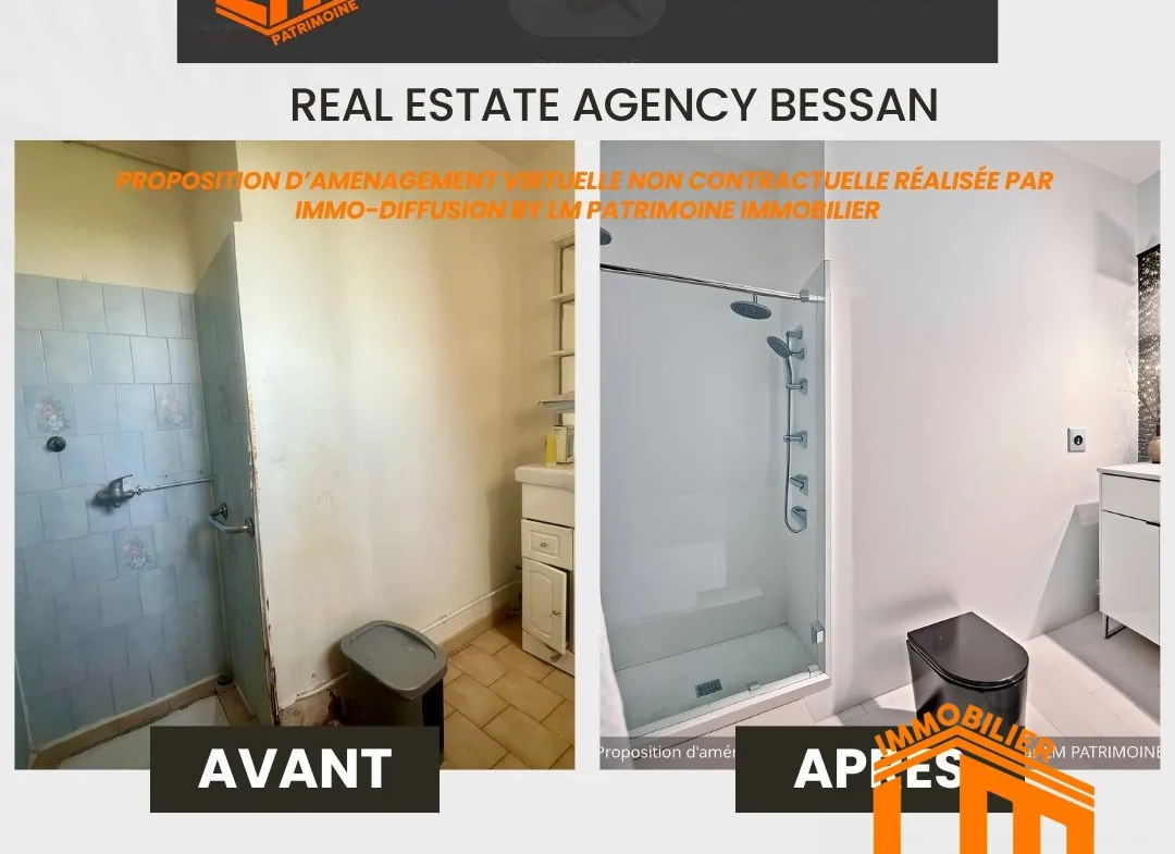 chambre Maison de plain-pied à rénover à BESSAN, 4 chambres, emplacement stratégique 