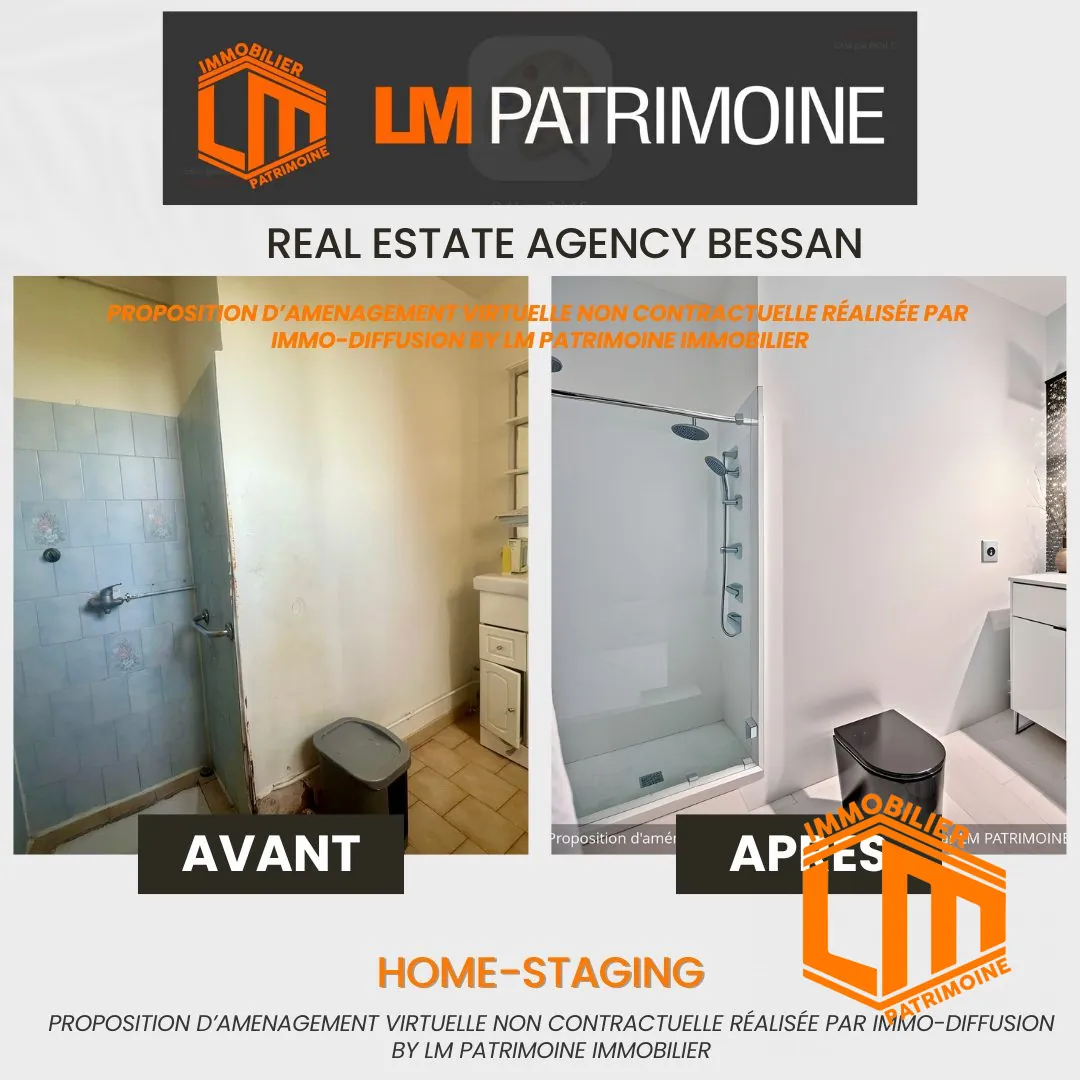 chambre Maison de plain-pied à rénover à BESSAN, 4 chambres, emplacement stratégique 