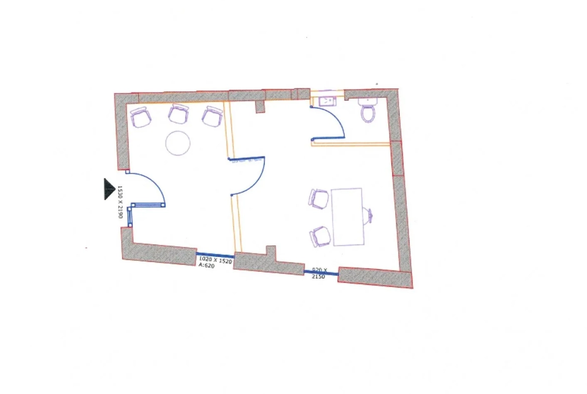 Vente Bureau de 27 m² en hyper centre d'Ambares-et-Lagrave 