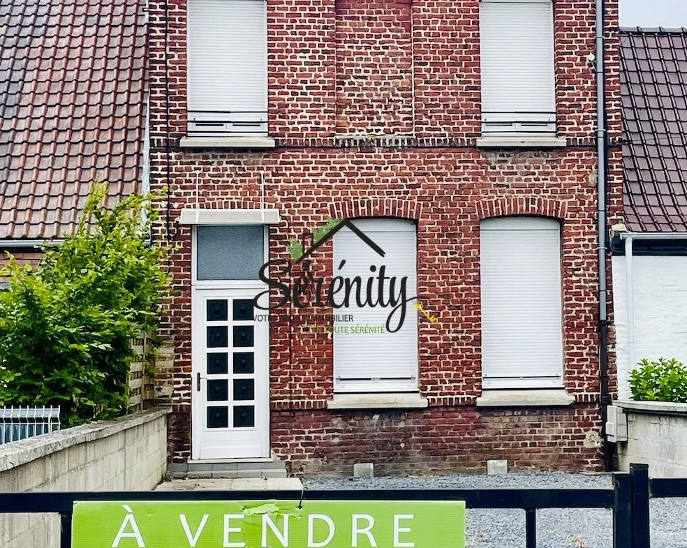 Maison mitoyenne à vendre à Hasnon – 85 m², proche toutes commodités 