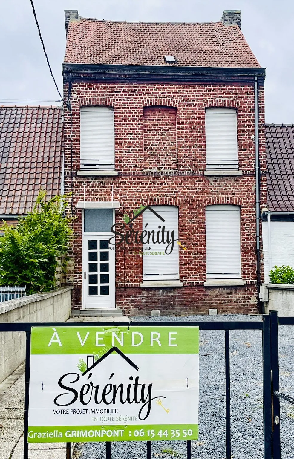 Maison mitoyenne à vendre à Hasnon – 85 m², proche toutes commodités 