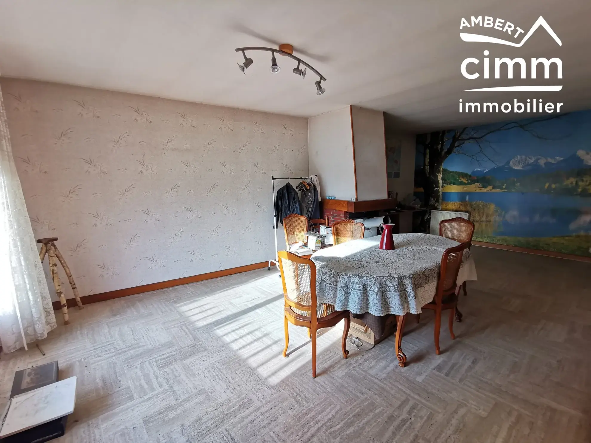A vendre maison à Ambert avec 4 chambres, garage, vue dégagée, rénovations à prévoir 
