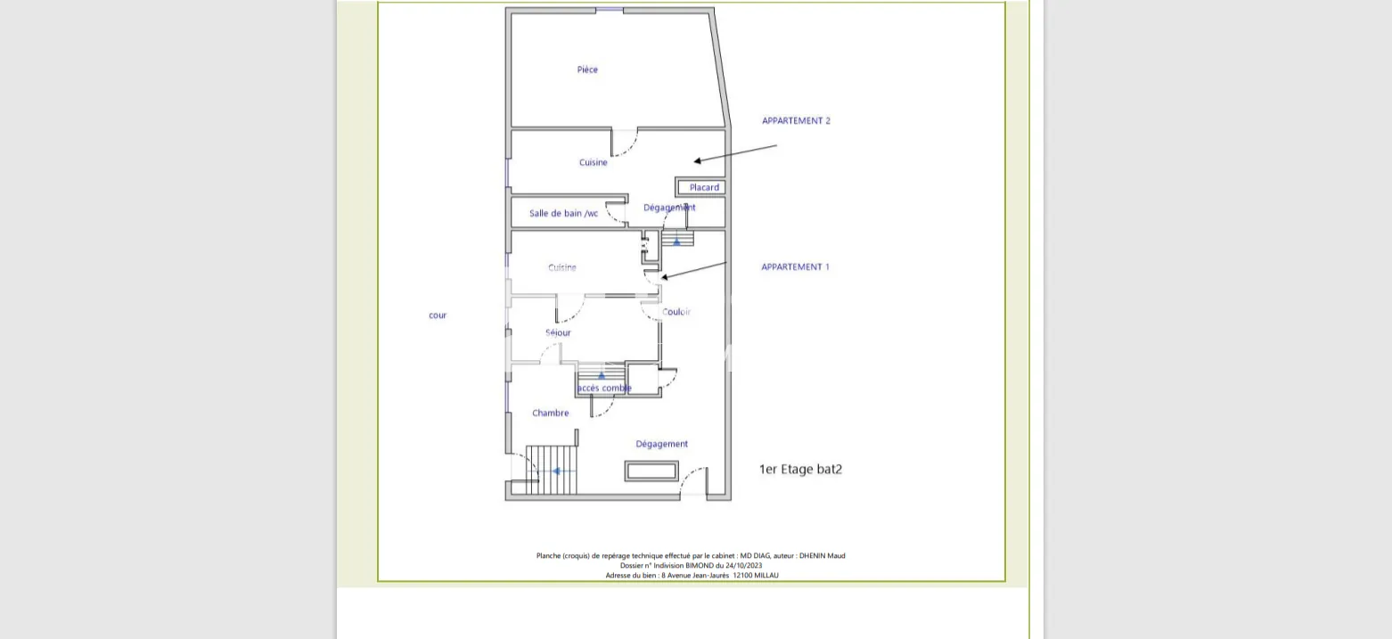Maison de ville à rénover à Millau - 100m² avec garage et jardin 