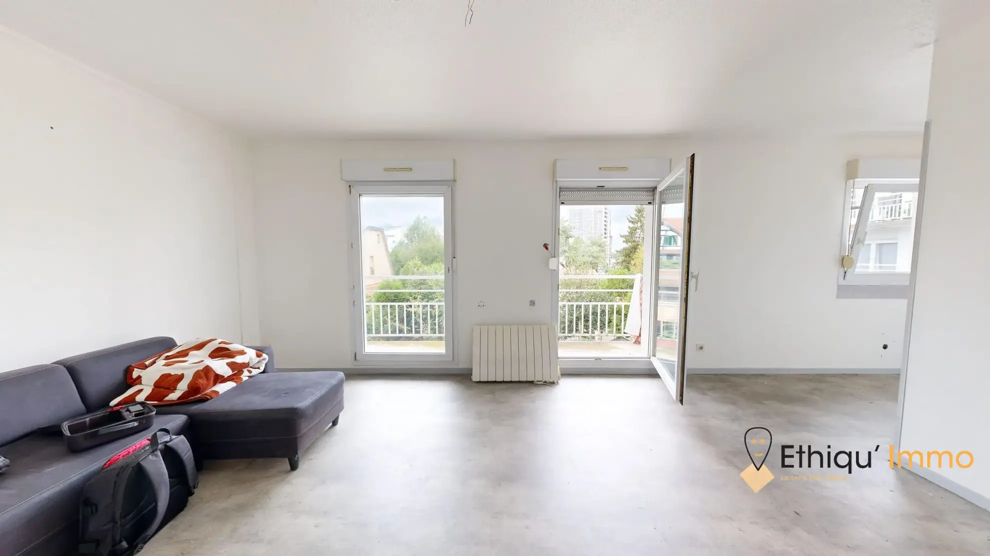 A vendre appartement 2 pièces lumineux avec balcon à Strasbourg Montagne Verte 