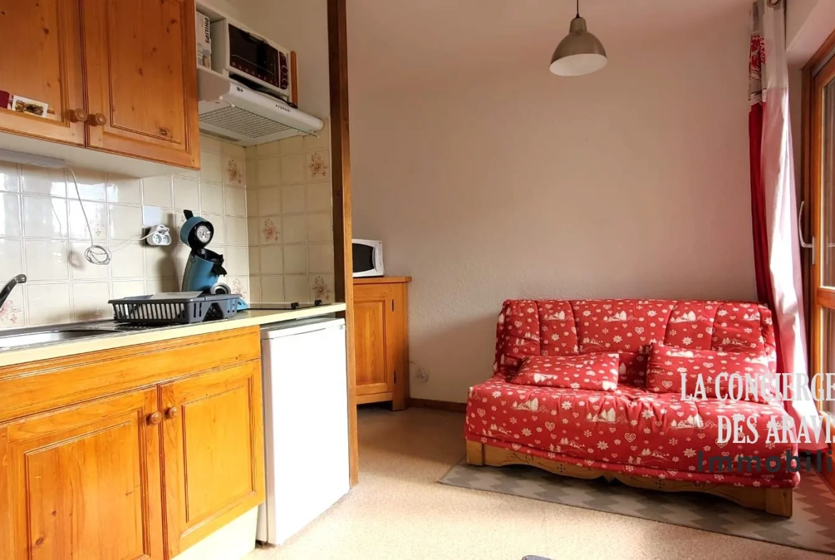 Appartement T2 à vendre à Le Grand-Bornand avec balcon et vue montagne 