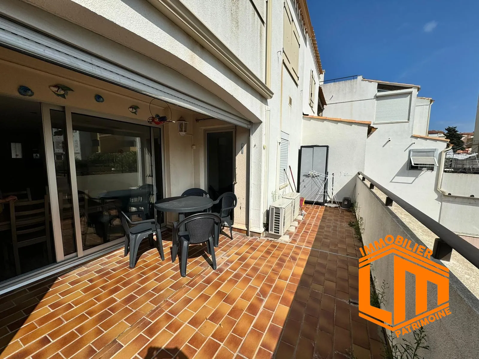 Terrasse Appartement T2 avec terrasse au Centre Port d'Agde - Piscine et emplacement privilégié 