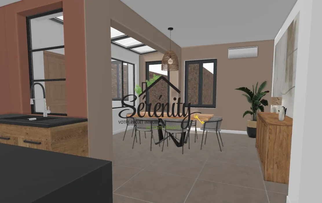 Maison de ville semi-individuelle avec potentiel à Solesmes de 145 m² 