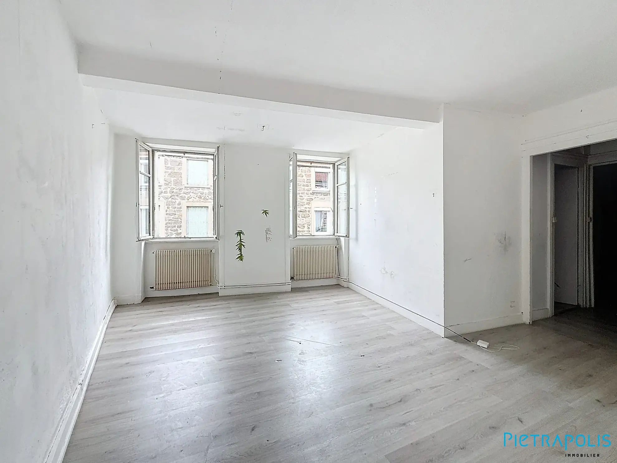 Appartement à rénover de 65 m² au centre de Violay, lumineux et traversant 