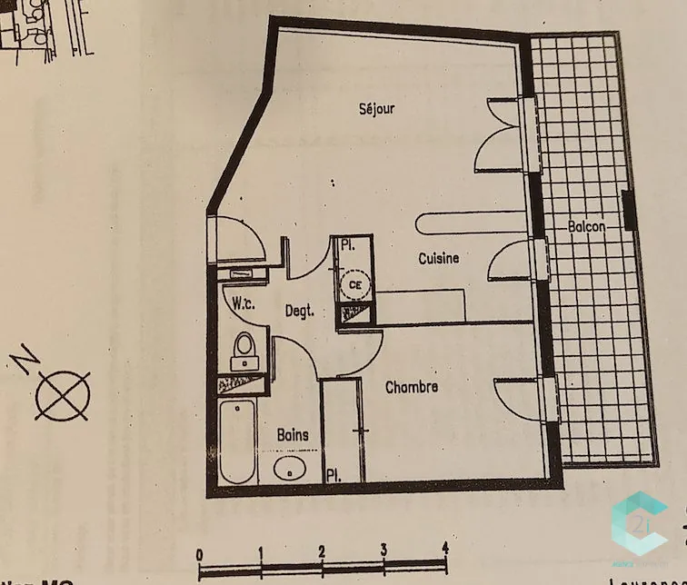 Appartement T2 lumineux de 45 m² avec terrasse à Fonsorbes 