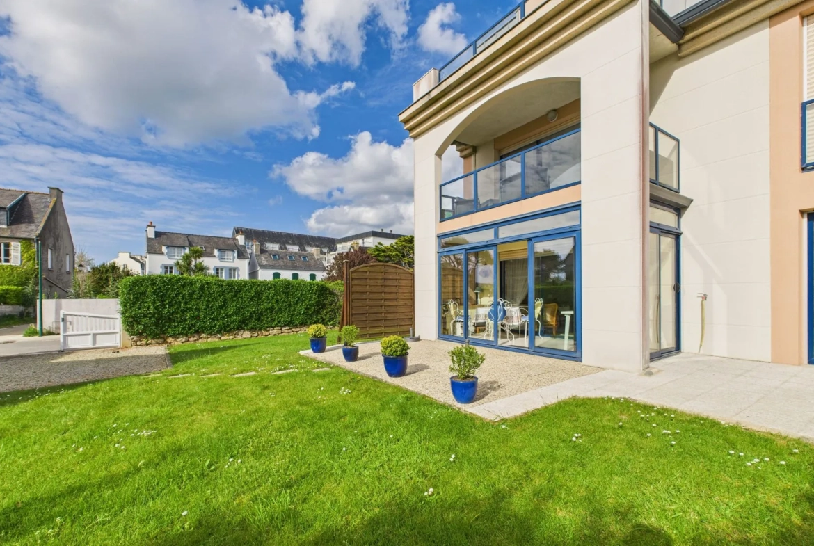 Charmant T2 à Roscoff à 150 m de la mer avec jardin et véranda 