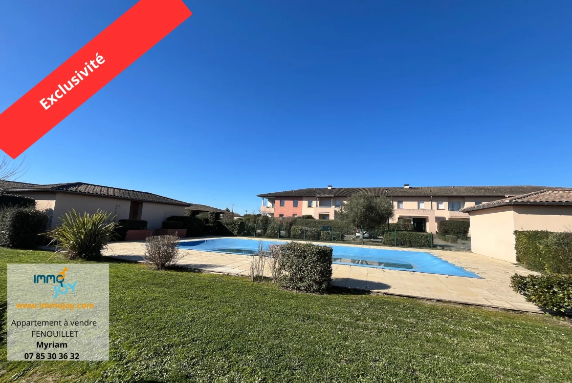 Vente appartement T2 avec terrasse à Fenouillet - Résidence sécurisée avec piscine 