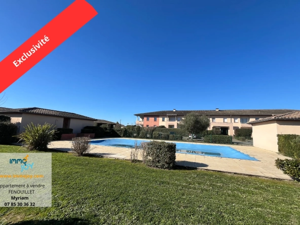Vente appartement T2 avec terrasse à Fenouillet - Résidence sécurisée avec piscine