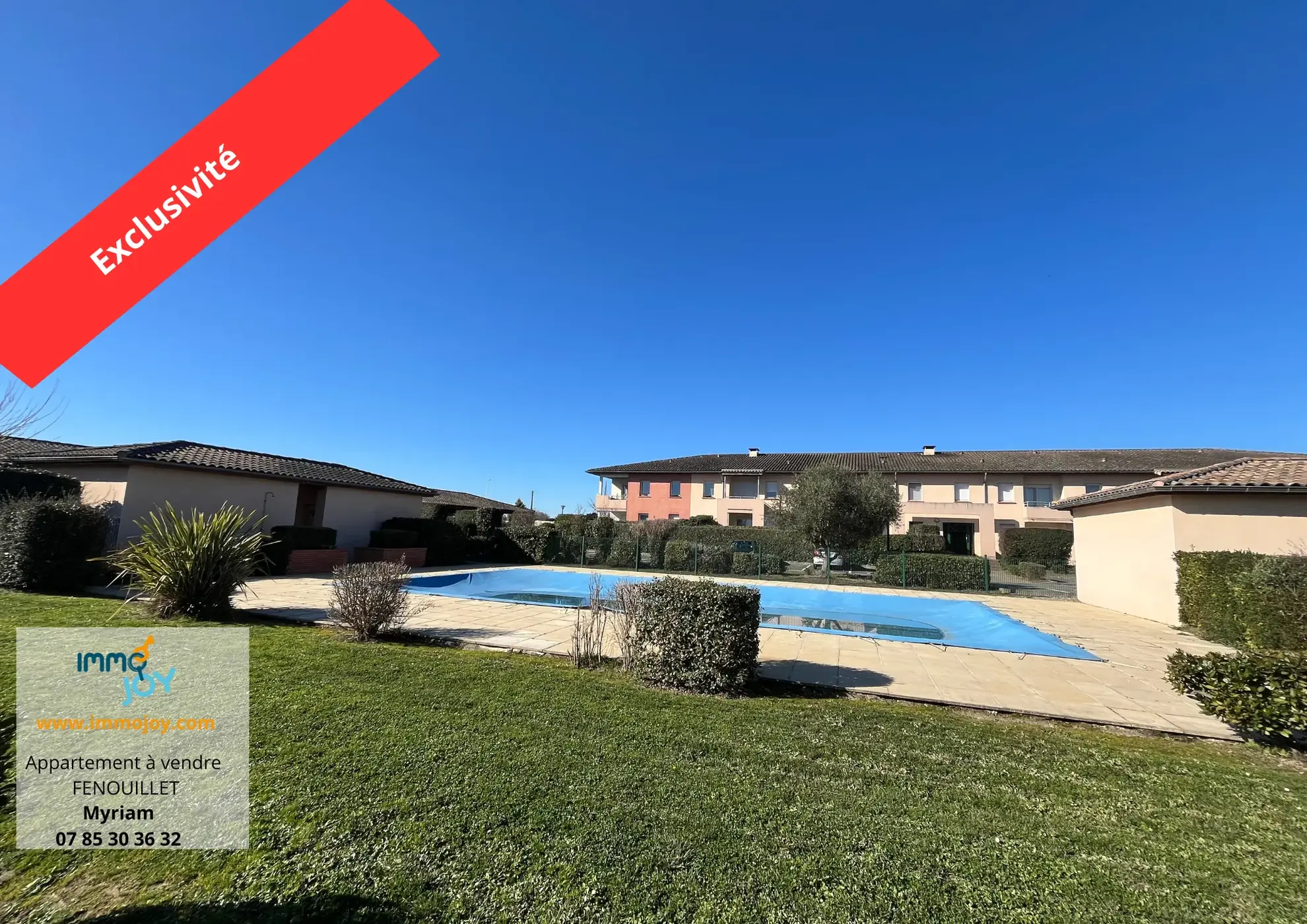 Vente appartement T2 avec terrasse à Fenouillet - Résidence sécurisée avec piscine 