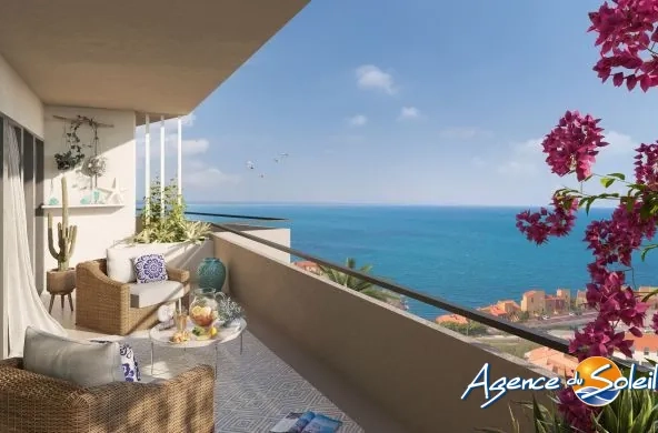 Appartement T2 avec terrasse vue mer à Port-Vendres, livraison 2026