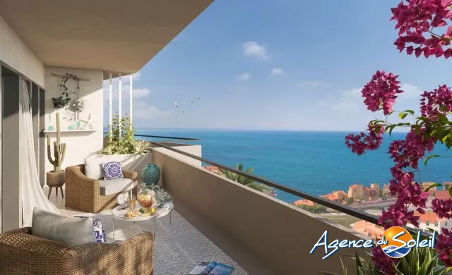 Appartement T2 avec terrasse vue mer à Port-Vendres, livraison 2026 