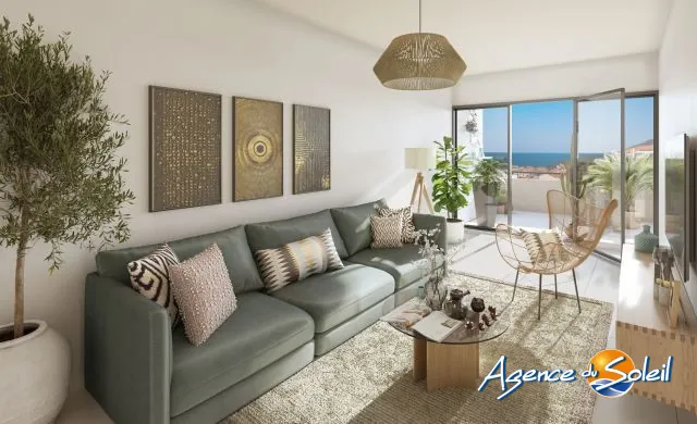 Appartement T2 avec terrasse vue mer à Port-Vendres, livraison 2026 