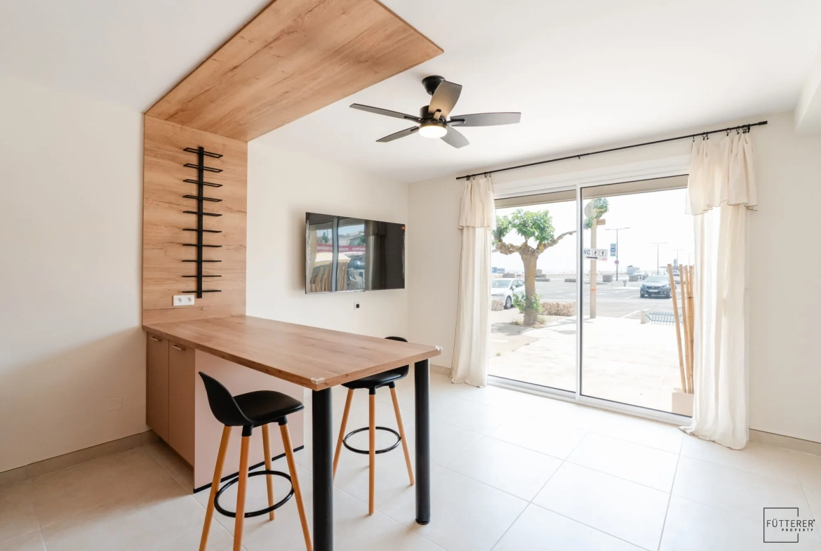 Appartement 2 pièces rénové avec vue mer à Narbonne-Plage 